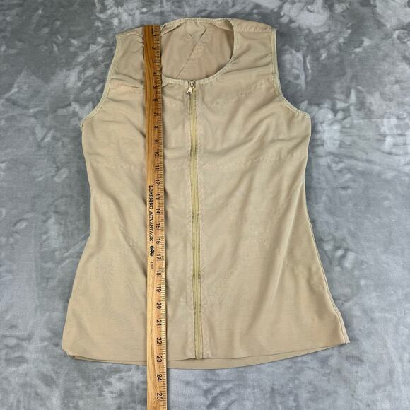 Unbranded Shaper Vest Men's and Women's Compression Top‎ Size L Nude Zip (0706) - Picture 7 of 8